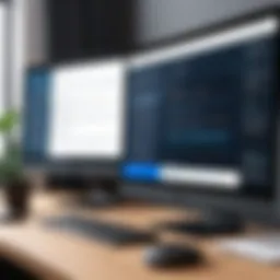 A digital representation of plagiarism detection software analyzing text.