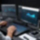 A digital interface showcasing RateSoftly's features