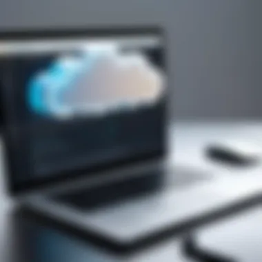 Cloud-Based Register System Accessibility A cloud-based register system on a laptop, highlighting its accessibility.