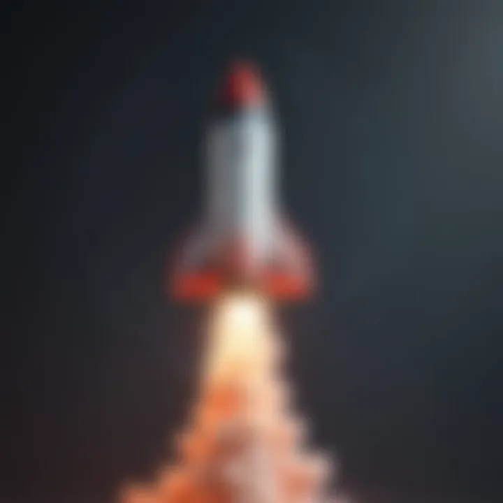 Illustration of a rocket symbolizing video content optimization