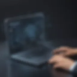 Illustration depicting secure digital transactions