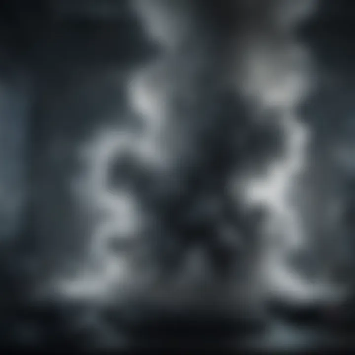 Mysterious Smoke Swirls in Dark Edit Suite