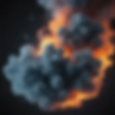 Surreal Fusion of Smoke and Virtual Imagery Ethereal Smoke Blending with Digital Graphics