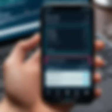 Navigating Shift Work with Technology Close-up of a smartphone displaying a shift work app interface