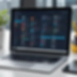 An array of task management software interfaces displayed on a laptop screen