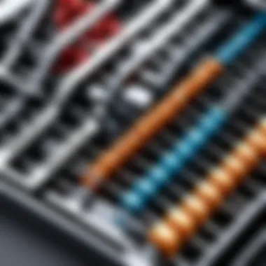A close-up view of high-quality materials used in crafting abacuses