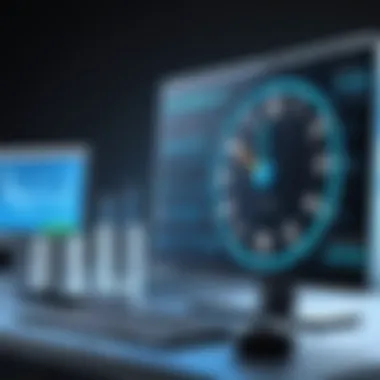 Maximizing Productivity with Time Tracking Digital clock displaying productivity metrics