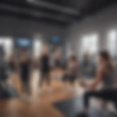 Diverse group of individuals in personal training class