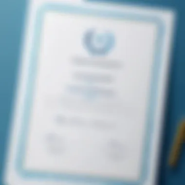 Document of Professional Achievement A certificate document representing career advancement