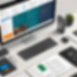 Illustration of the Publisher interface in Microsoft 365 showcasing its layout and tools.
