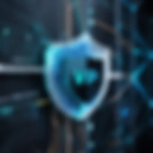 Illustration of a secure network connection
