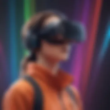 Chromatic Exploration in Virtual Realm VR Artist Exploring Color Spectrum