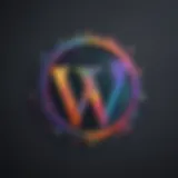 Illustration of WordPress Logo in Cosmic Colors