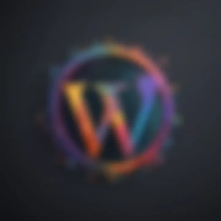 Illustration of WordPress Logo in Cosmic Colors